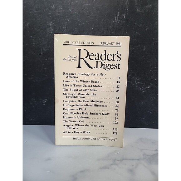 Reader's Digest February 1981 Large-Type Edition - Picture 1 of 10